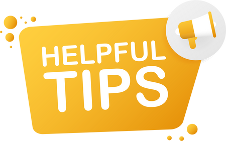 Hand holding megaphone - Helpful tips